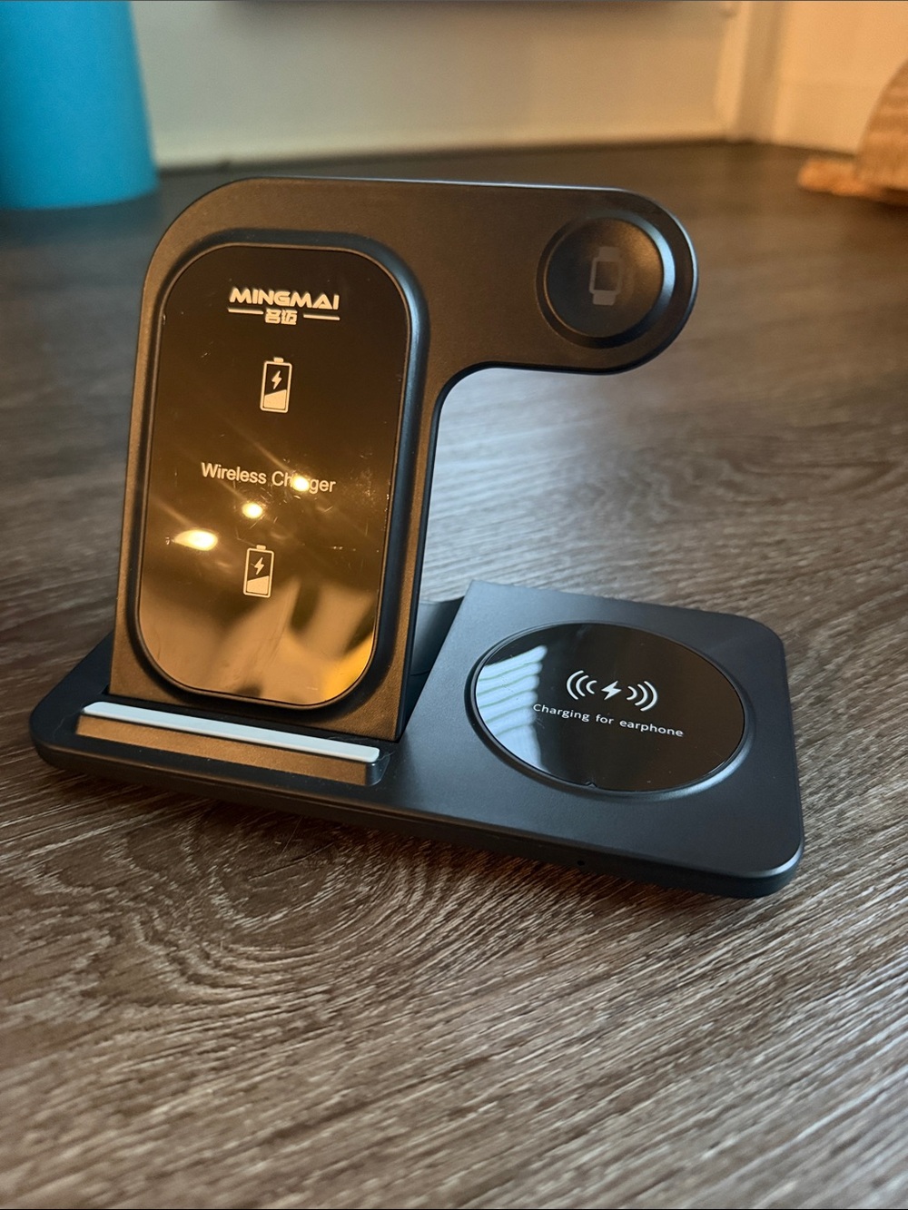 Black 3-in-1 Wireless Charging Stand